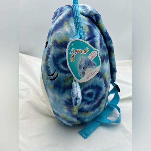 12” Squishmallow Backpack - Luther the Shark - Picture 5 of 6